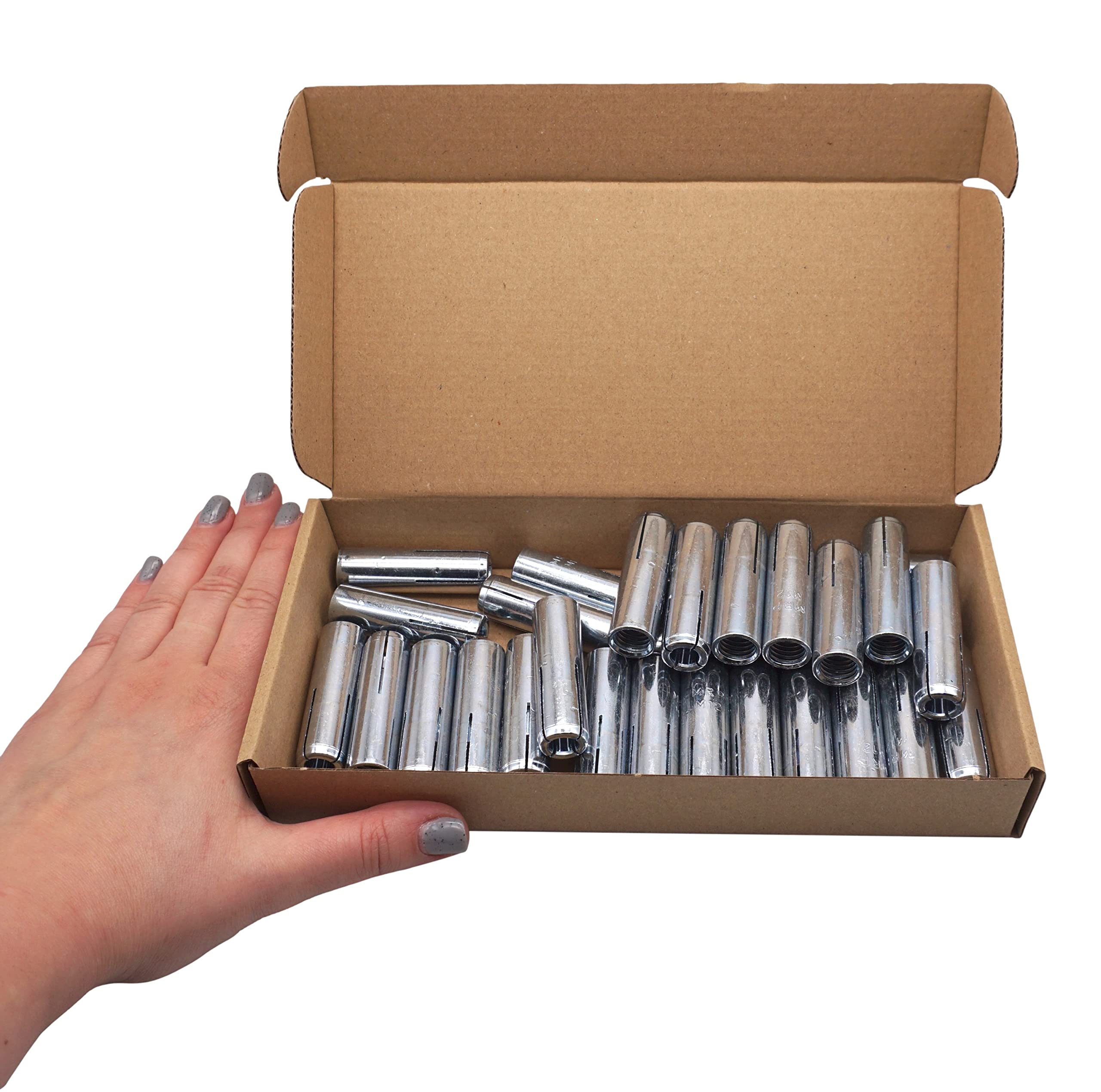 SKIR'CO Lot de 30 ancrages M12 x 50 mm, manchon de boulon d'expansion, chevilles murales, ancrage pour béton