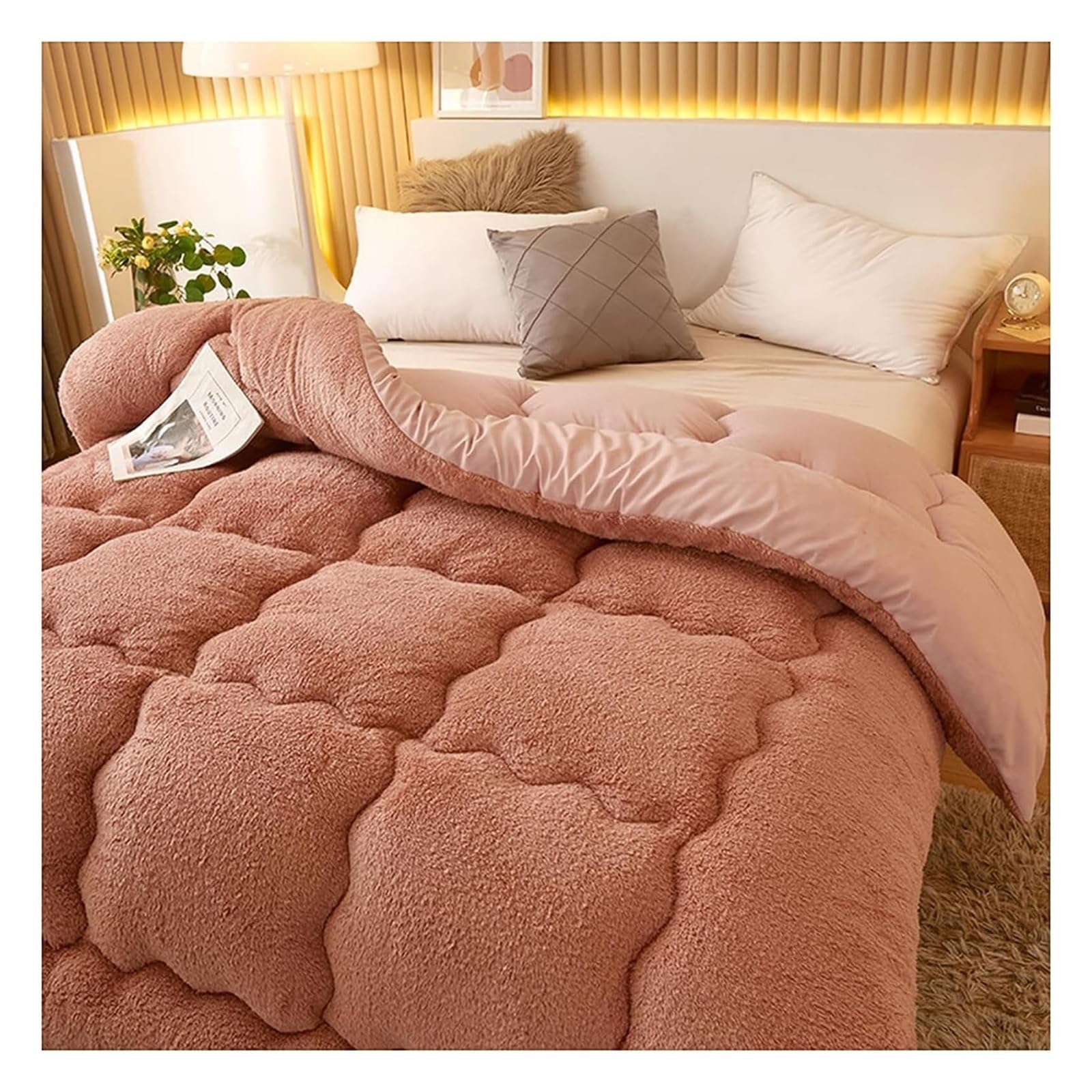 Manta de invierno de cachemira suave y ropa de cama de terciopelo