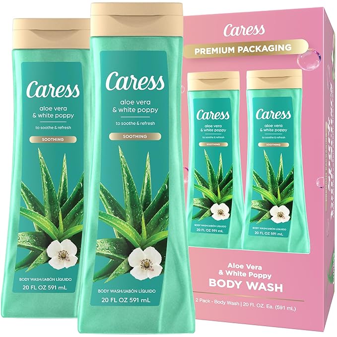 Caress Body Wash, Aloe Vera & White Poppy, Moisturizing
