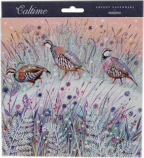 Christmas Advent Calendar 3 Partridges | Bird Advent Calendar Traditional Advent Calendar | Picture Advent Calendar Paper Advent Calendar