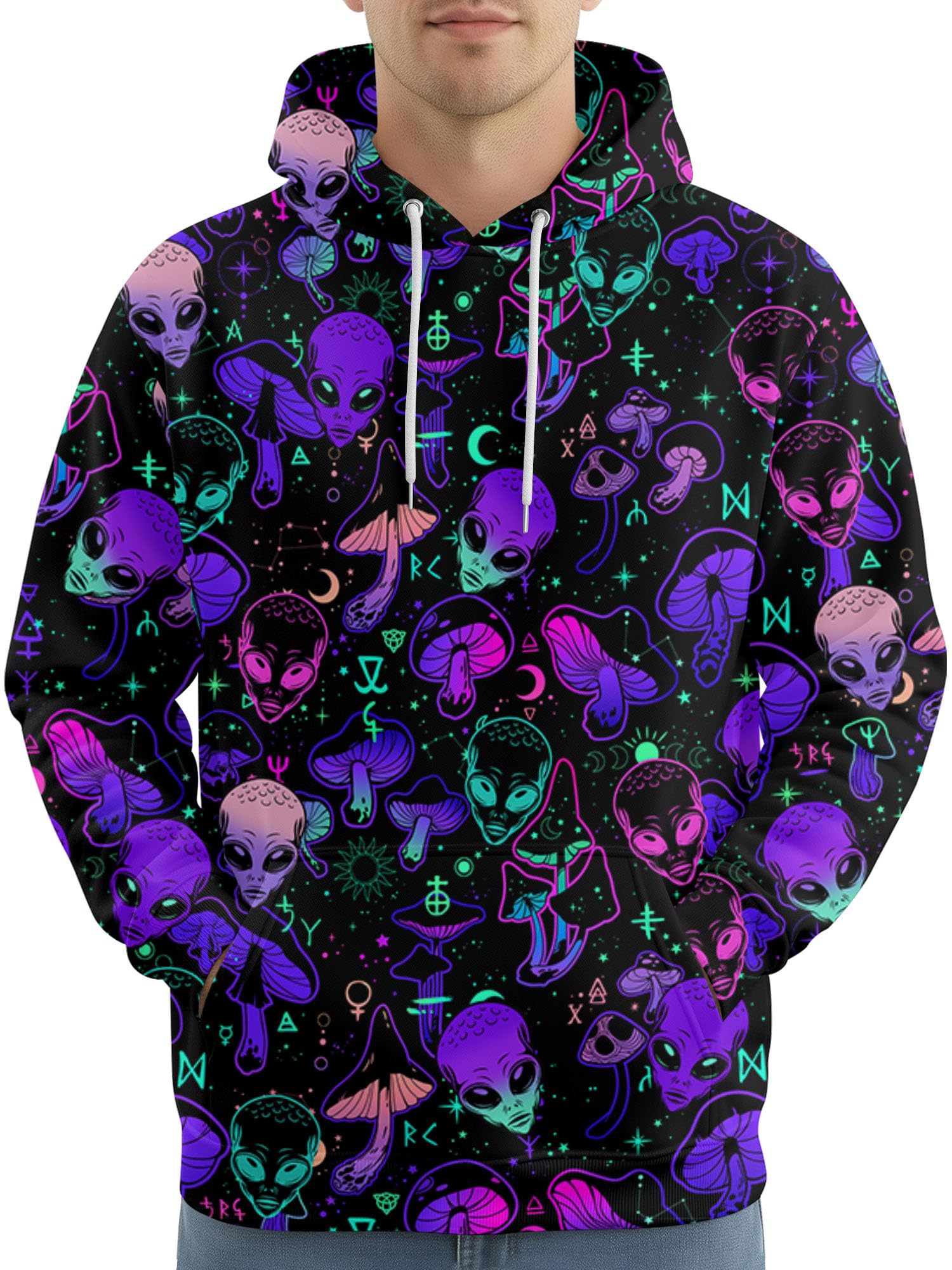 PAGYMO Graphic Hoodies for Men Funny Novelty Pullover Hooded Sweatshirt