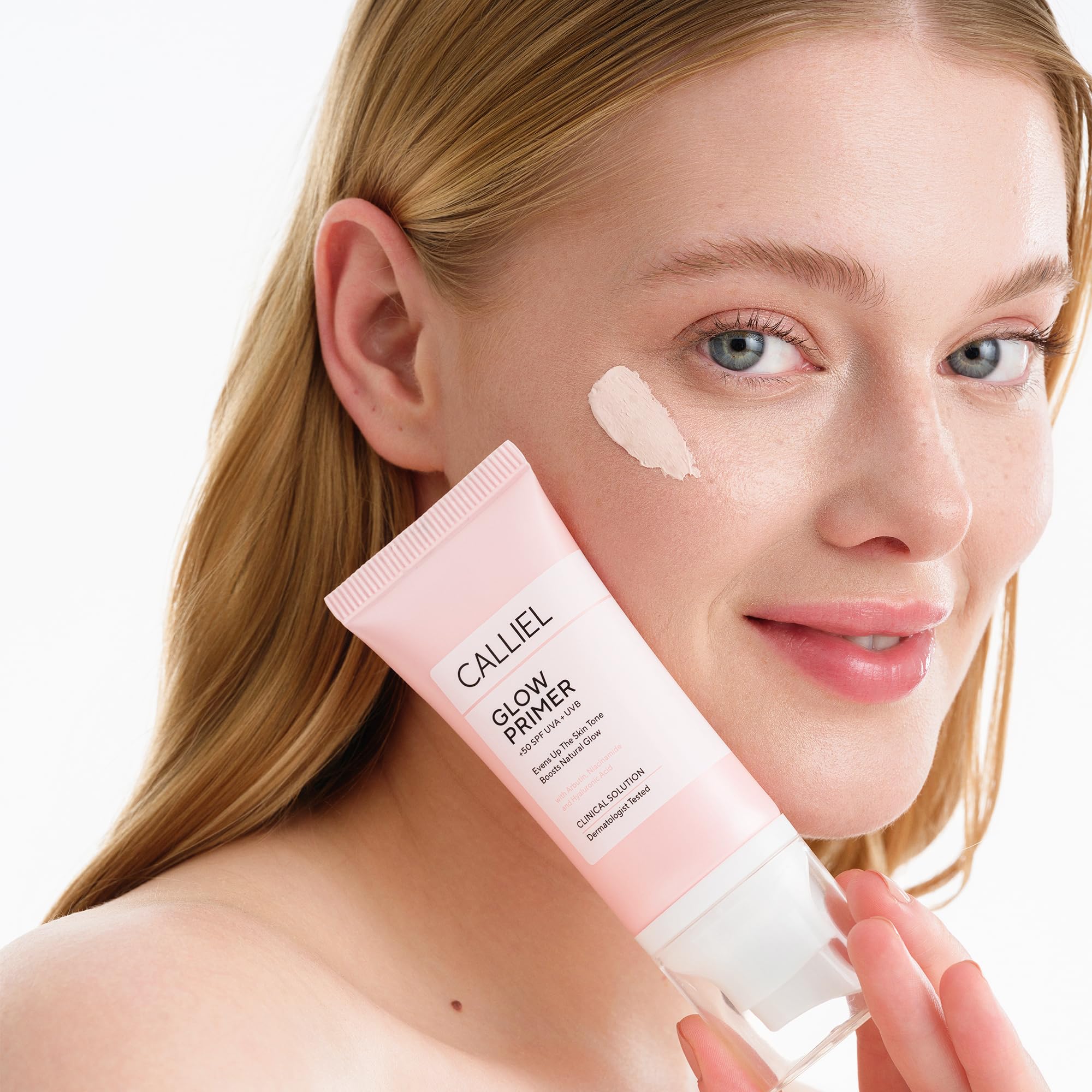 CALLIEL Glow Primer 80 ml – Aydınlatıcı Makyaj Bazı, SPF 50+, Nemlendirici Yüz Bazı | Glow Primer, Make-up Base, Feuchtigkeitsspendend, Alle Hauttypen