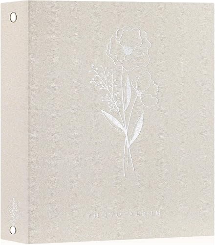 Miniatura 1 de Lanpn Álbum de fotos de 8 x 10 pulgadas, tapa dura de lino, sin ácidos, bolsillo de carga superior, libro de fotos con mangas que tiene capacidad