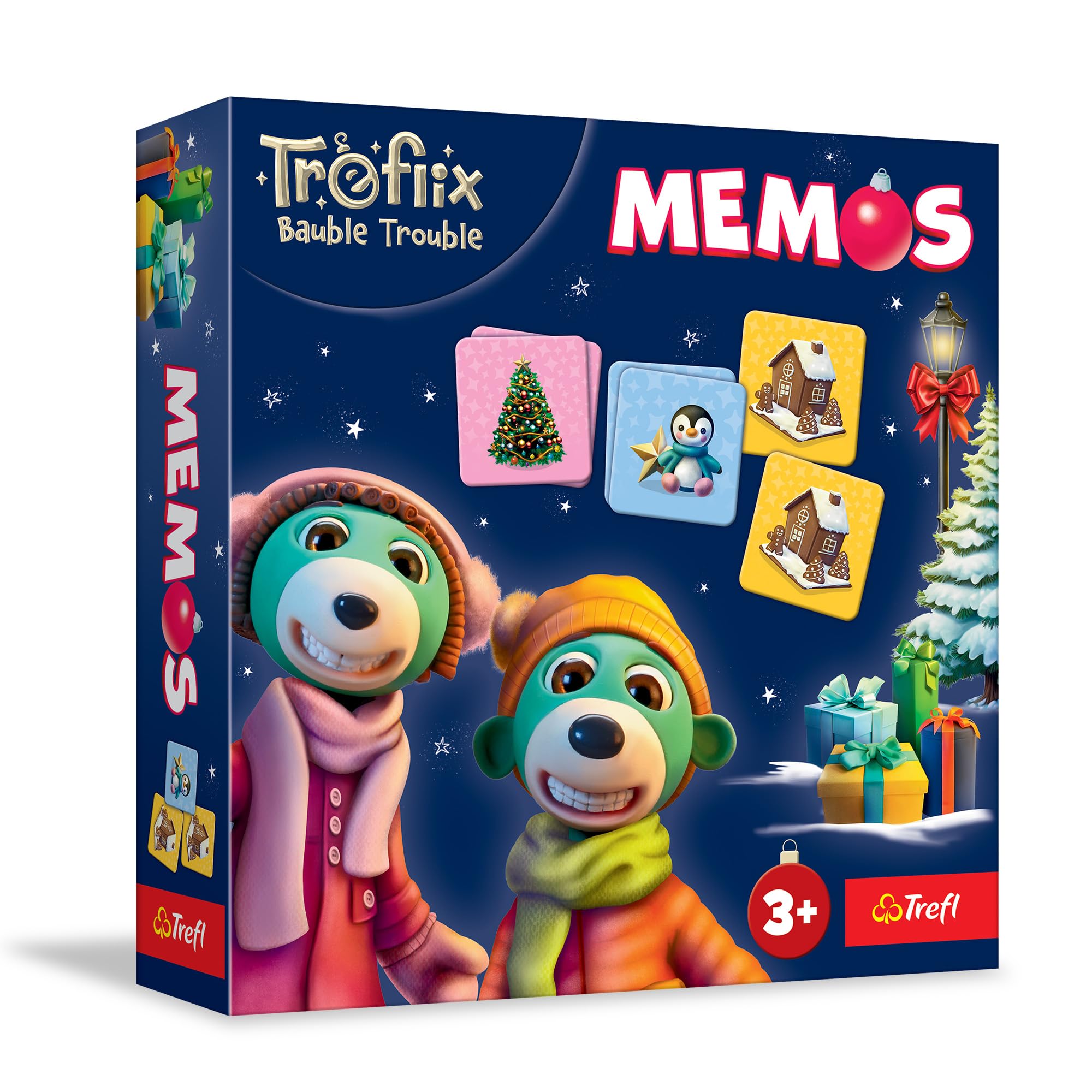 Trefl - The Treflik Family: Treflix Bauble Trouble, Memos - Gra Pamięciowa dla Maluchów, Memory z Bohaterami Bajki Trefliki Ratują Święta, dla Dzieci od 3 lat