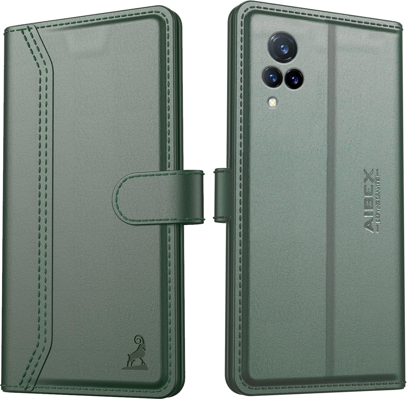 Vivo V21 5G Flip Cover - Leather & TPU Wallet Stand -1