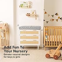 Vista 8 de Paquete de 2 fundas para cambiador de bebé para niña y niño - 32x16 viscosa suave derivada de bambú, fundas para almohadilla de mesa cambiadora