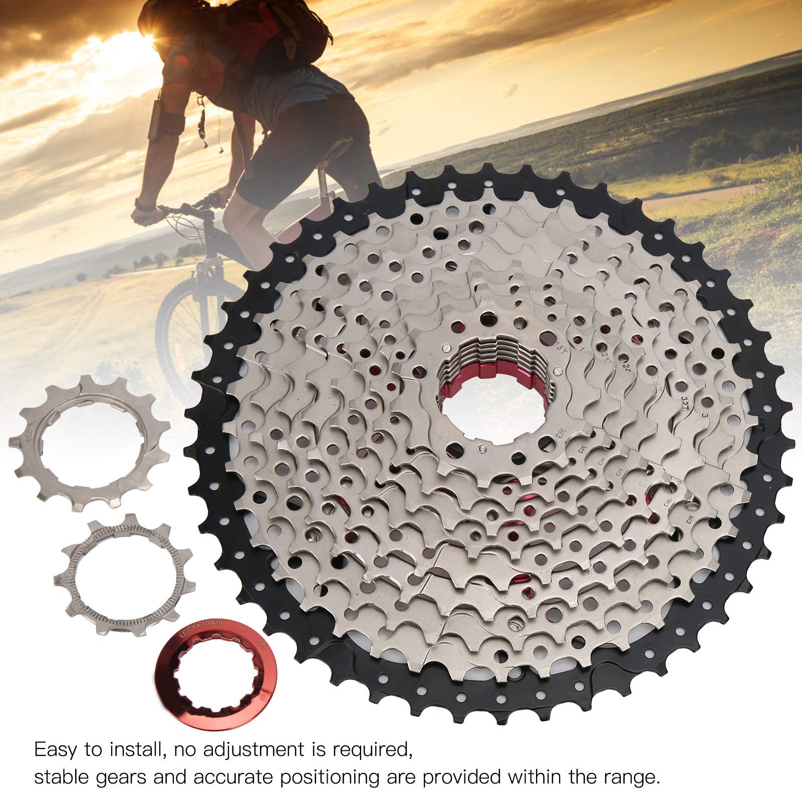 Alomejor Ruota Libera per Mountain Bike a 11 velocità, Sostituzione del della Cassetta del Pignone della Scheda della Bicicletta da 11-46T