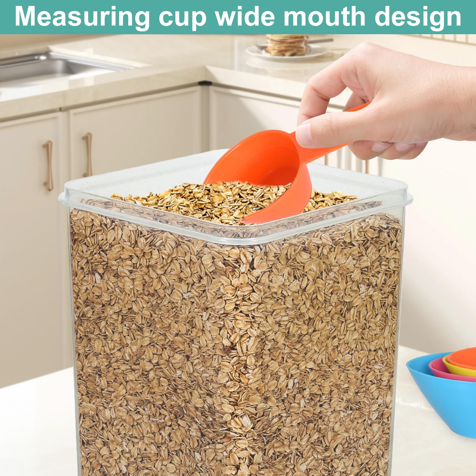 5.2L Contenitori Alimentari per Cereali 4 Pezzi, Contenitori Ermetici