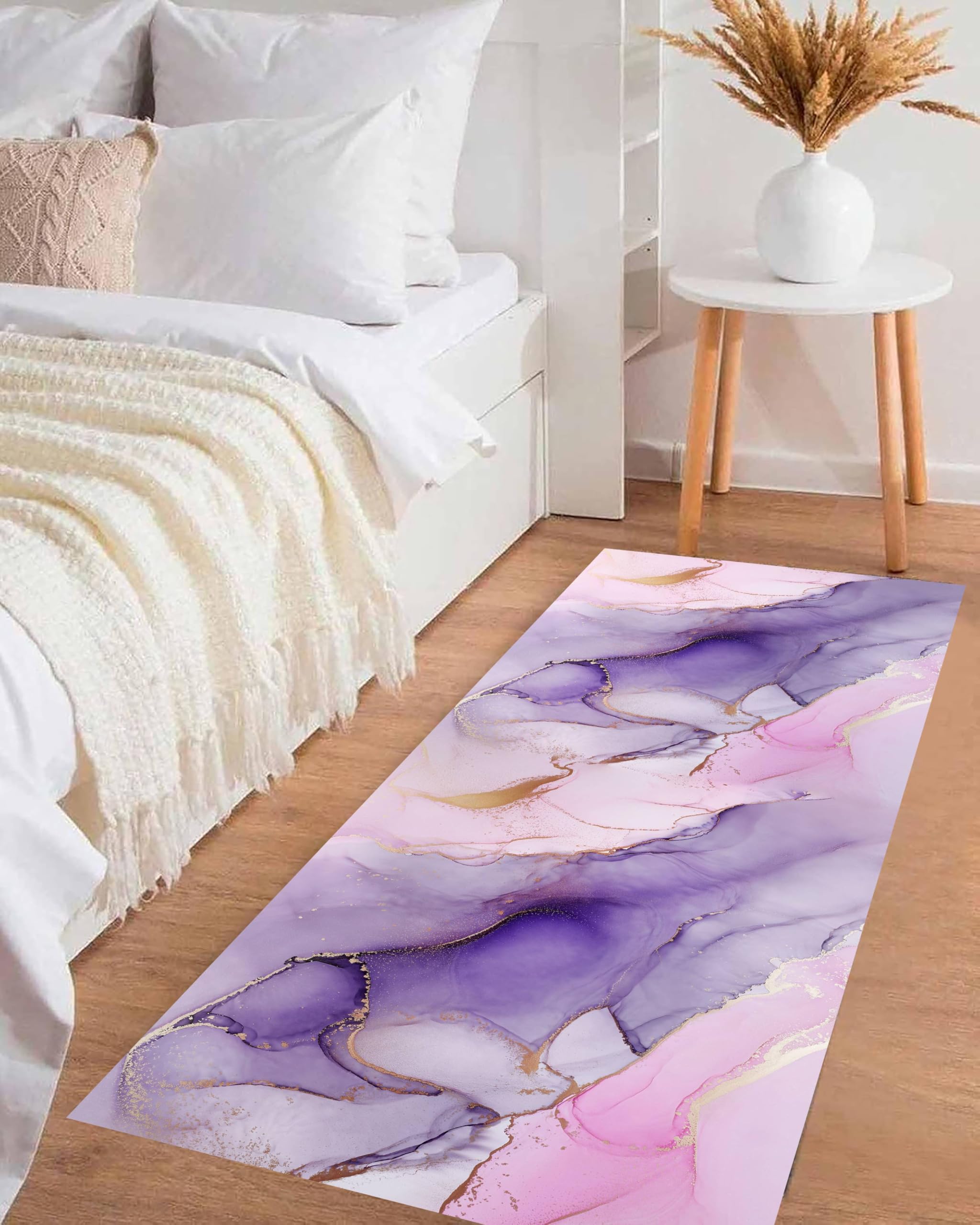 Tapis doux pour chambre à coucher au motif abstrait moderne
