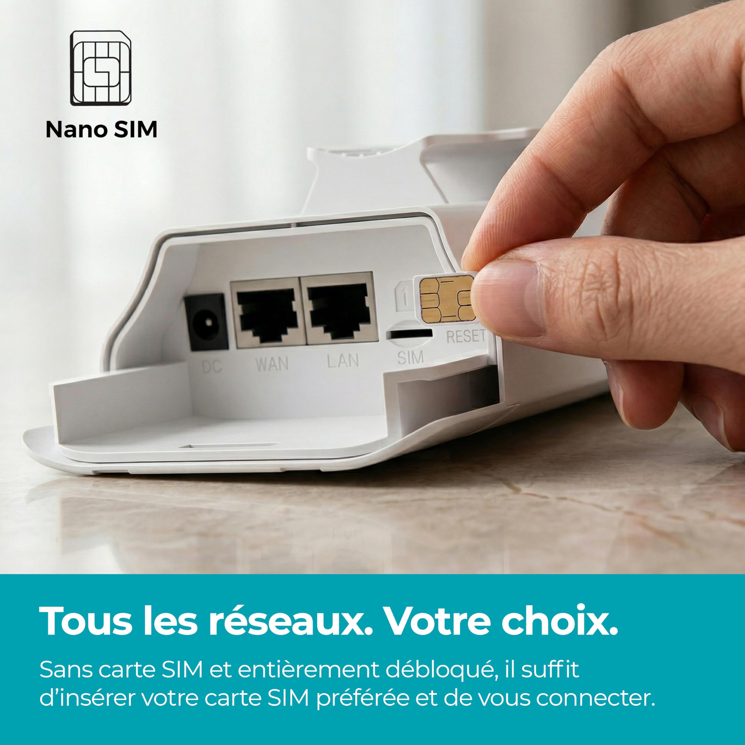 Routeur 4G LTE extérieur Cello avec slot SIM, boîtier étanche et antipoussière, WiFi 300 Mb/s, compatible PoE, routeur mobile déverrouillé pour maison, ferme, vidéosurveillance, industrie et zones iso