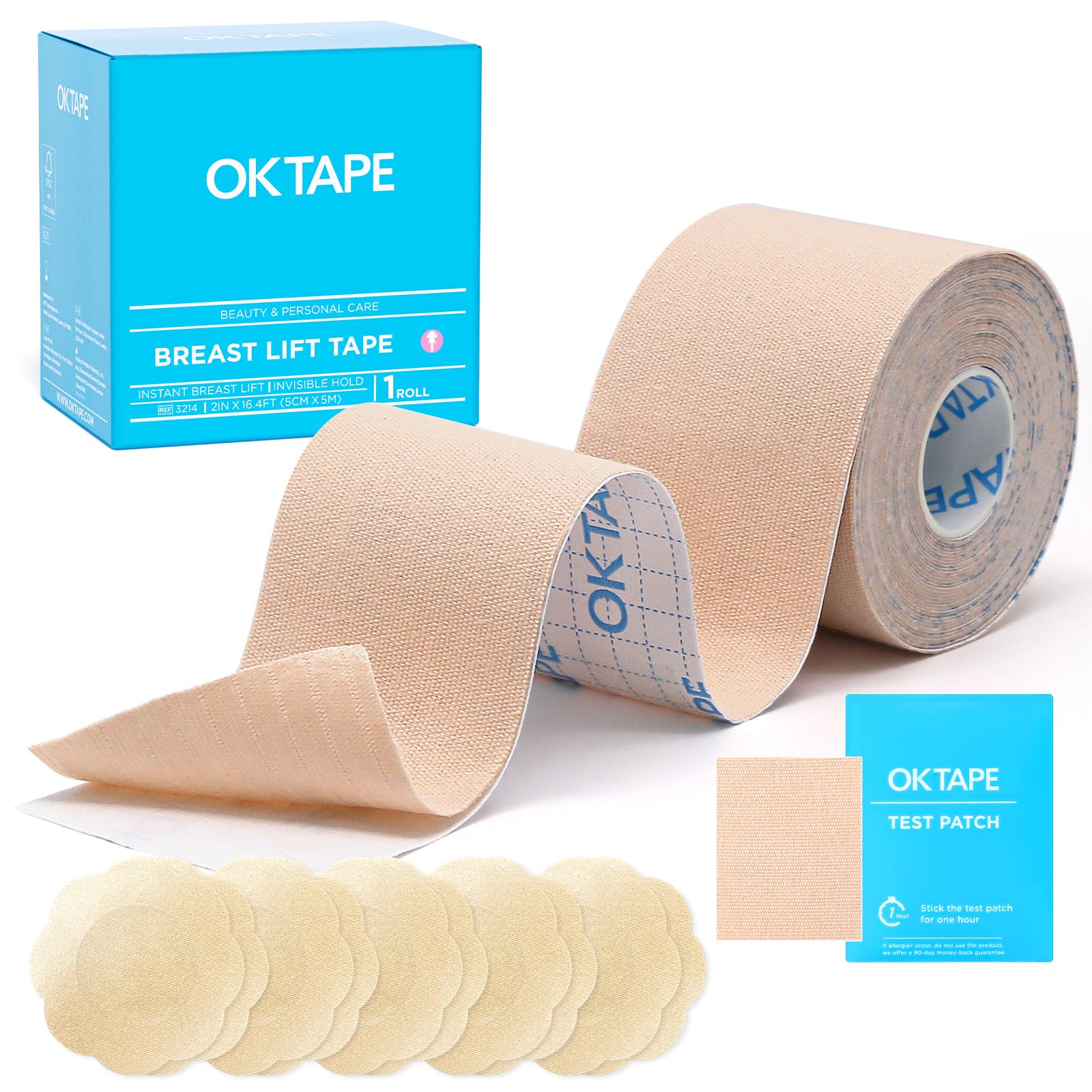 OK TAPE Breast Lift Tape, Boob Tape for Large Breasts Lift 2in x 16.4ft
