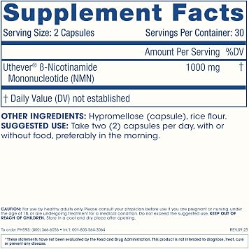 ProHealth NMN Pro 1000 (60 Capsules) Clinically Studied Uthever NMN. NAD+ Precursor for Cellular Energy, Mitochondrial Support & Healthy Aging. USA Manufactured, Triple Lab-Tested