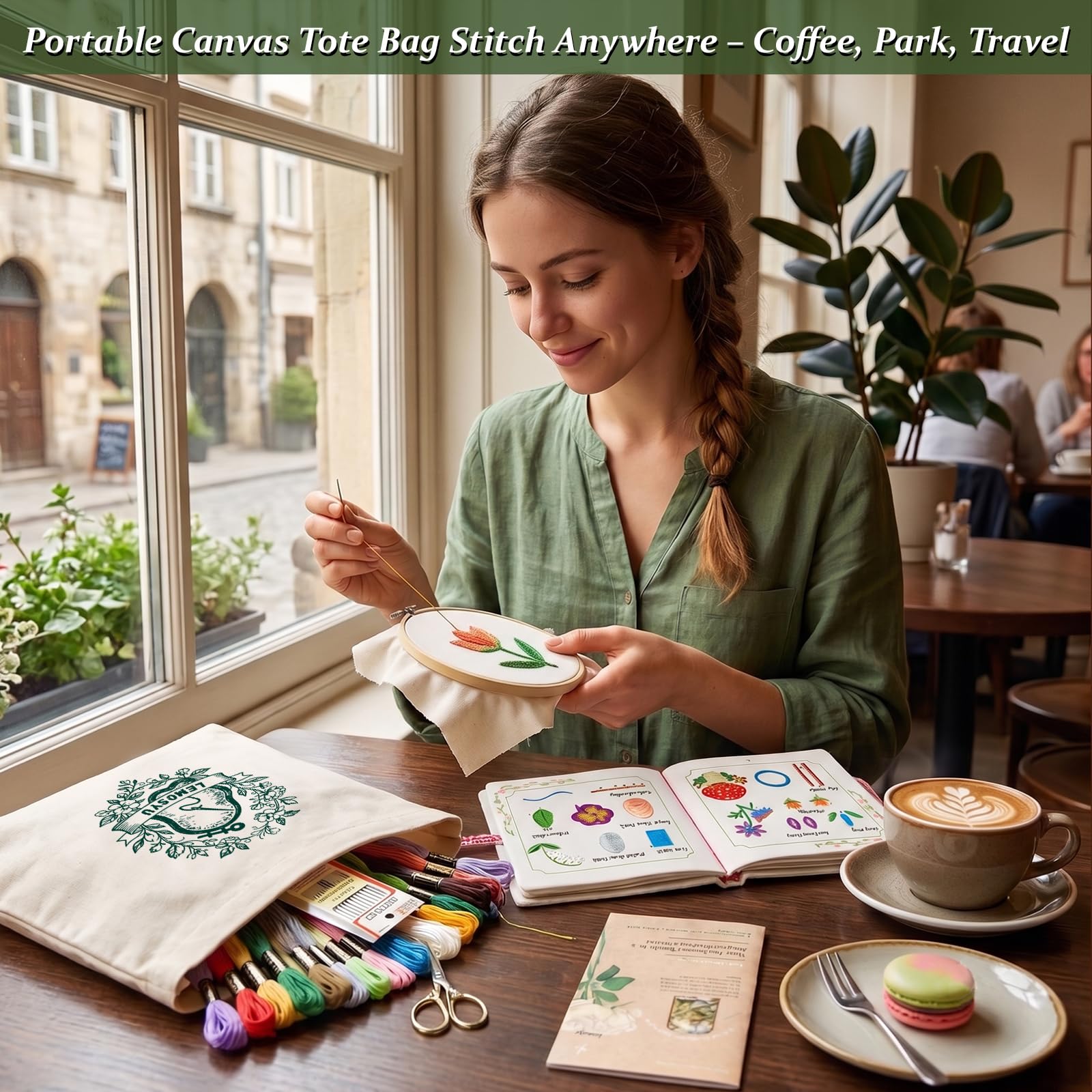 Embroidery Stitch Book Kit - Beginner Friendly -9