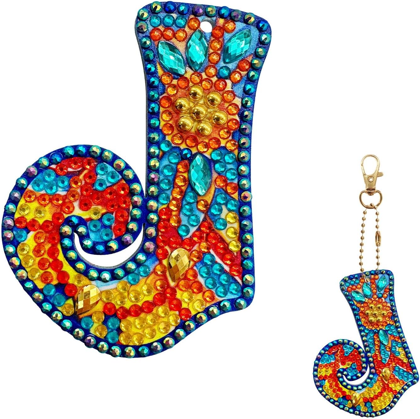 ATDMS 5D Double Sided Diamond Painting Keychain Letters