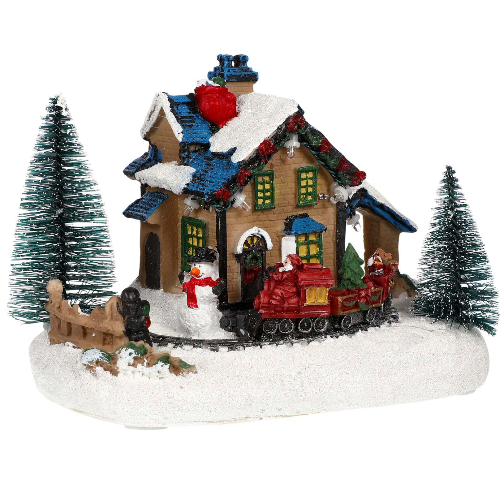 Cabilock 1pc Adorable Christmas Desktop Decoration Unique Ornament Soft Lighting for Festive Atmosphere Fairy-Tale Snowy for Holiday Decor and Tabletop Display