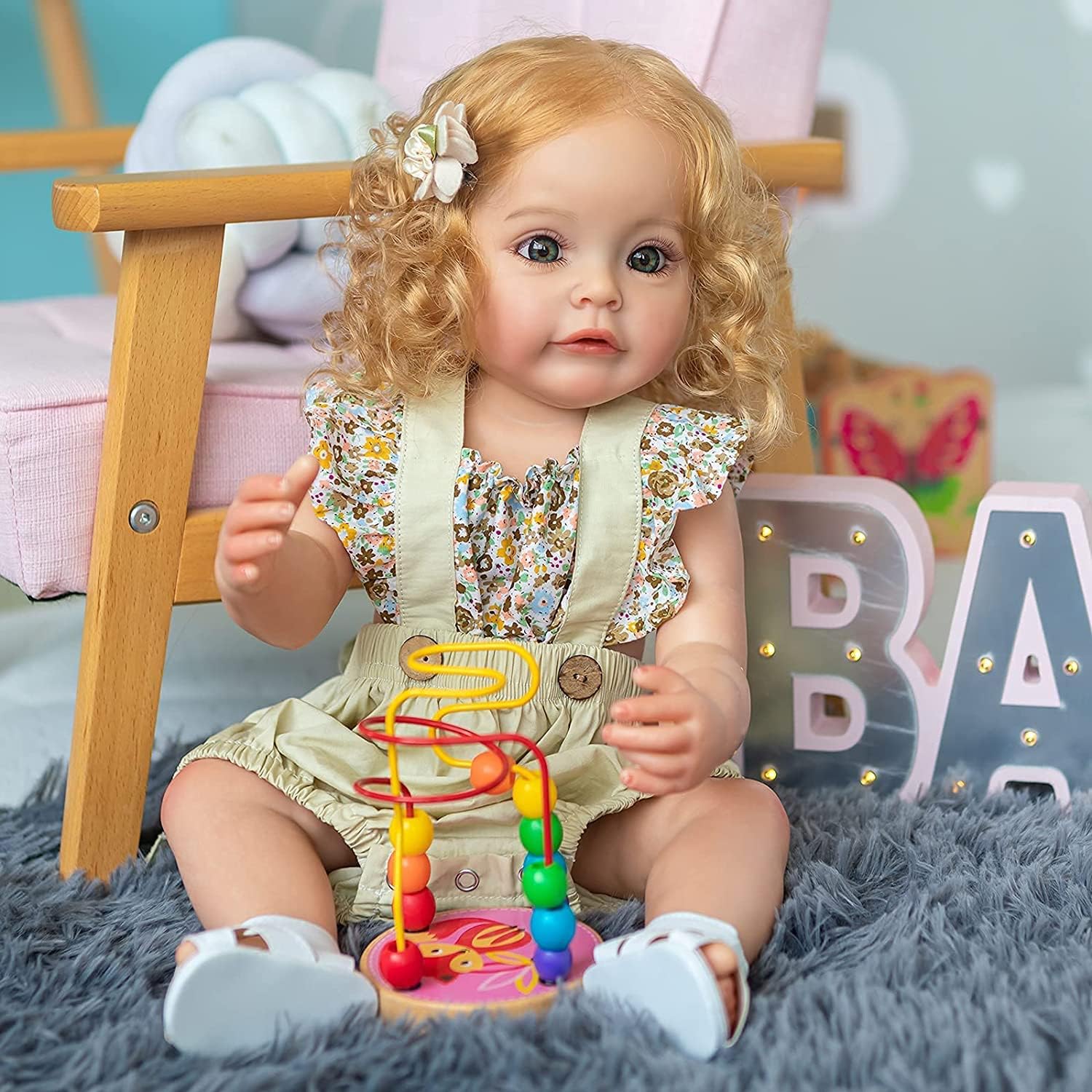 Pinky Lovely 22" Full Body Silicone Reborn Baby Doll - Realistic Newborn Toy