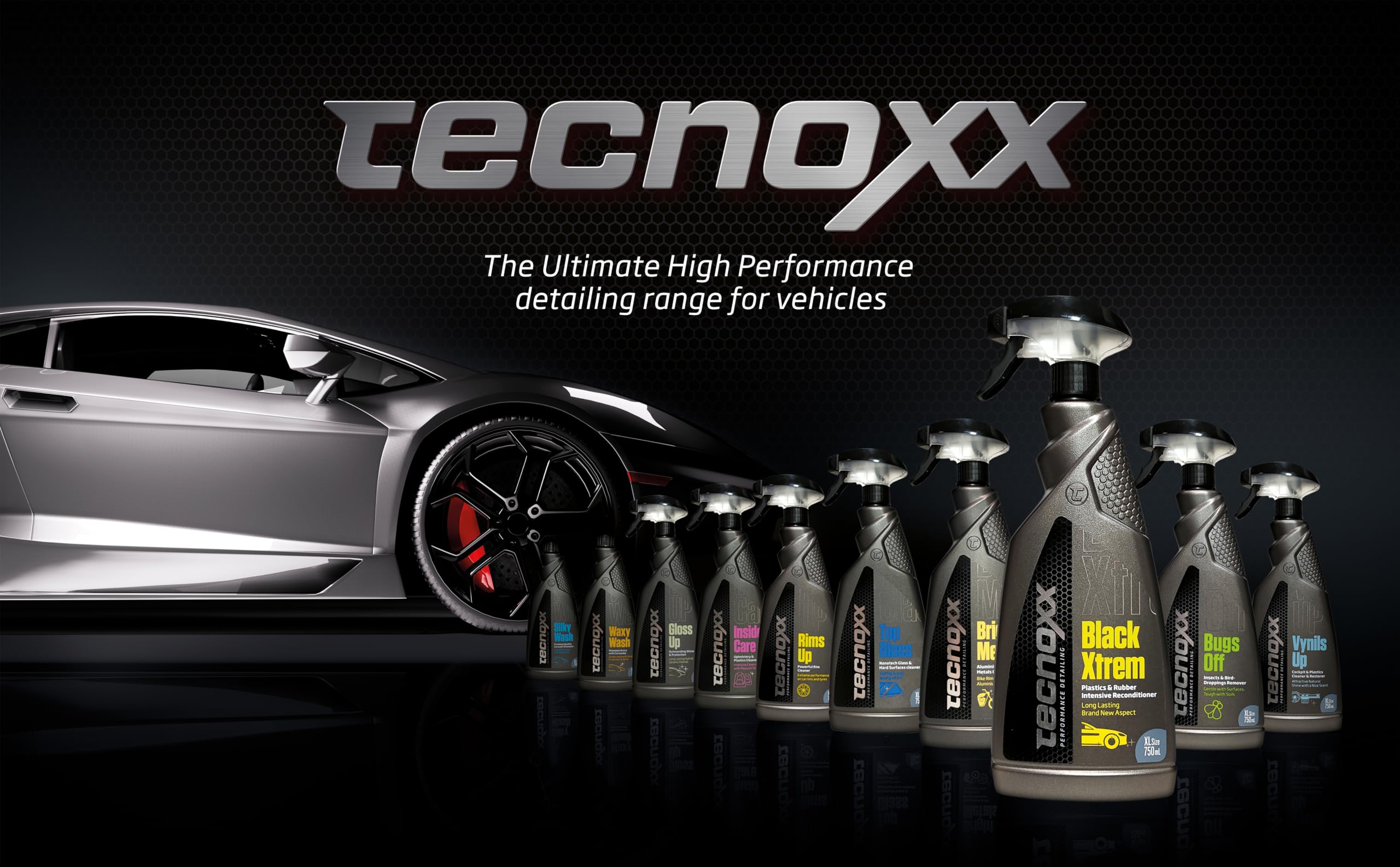 Tecnoxx - Top Glass. Pulitore Multiuso a Base di nanotecnologie per navigatore multimediale Touch Screen, cruscotto del Veicolo e Vetro. Flacone Spray XL da 750 ml
