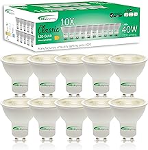 BELL Lighting GU10 Dimmable LED Bulb 10 Pack | Warm White 2700K | 350 Lumen 4.4W | Energy Saving GU10 LED Light Bulbs | 40W Lamp Equivalent | 38° Wide Beam