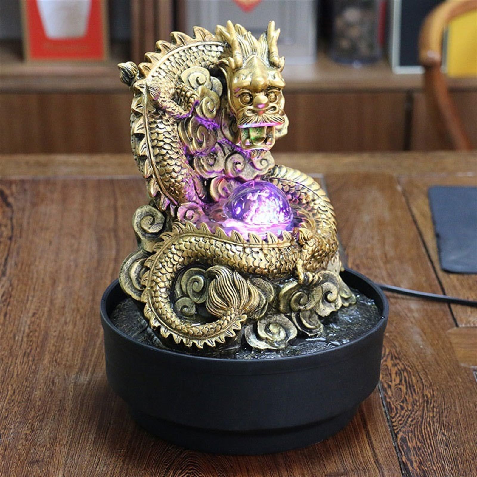 element wodny do wnętrza Fontanna na biurko Ozdoby Fortune Feng Shui Ball Biuro Dekoracje Domu Otwarcie Parapetówki