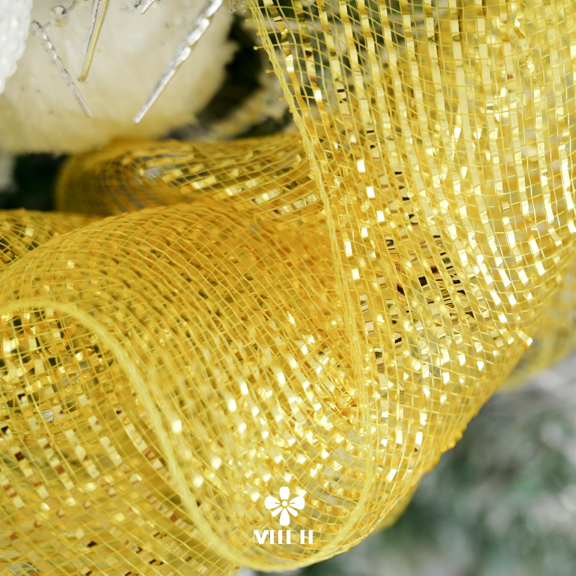 Gold Poly 30 Feet Polypropylene Mesh Metallic Gold Poly Burlap Ribbon, 10 X10 Yds ...