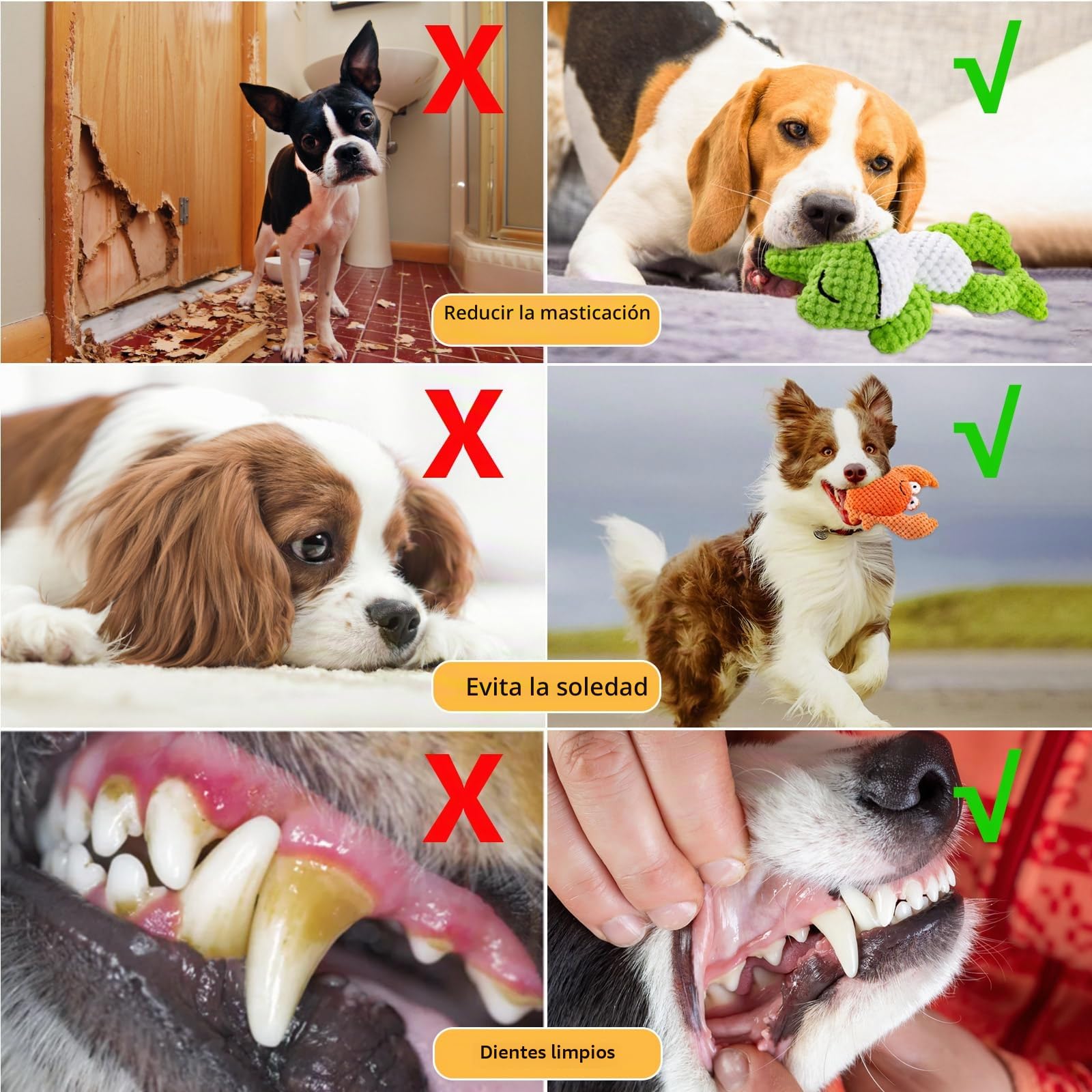 4 PCS Juguetes para Perro con Chirriador Squeaky, Lindos Interactivos Juguetes de Peluche Suave para Perros Pequeños para Aliviar el Aburrimiento, hasta 12 kg