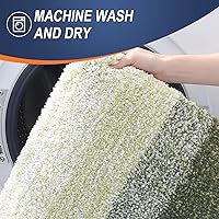 Vista 139 de OLANLY Juego de 2 alfombras de baño de 2 piezas, alfombras de baño de microfibra suave y absorbente y alfombra de inodoro con contorno