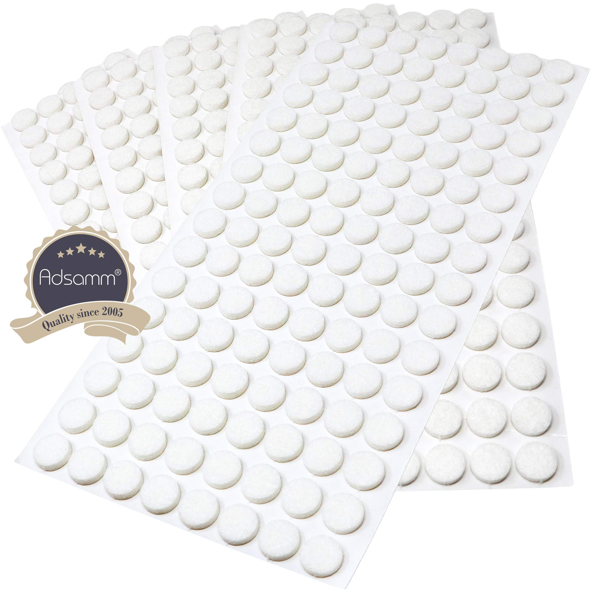 Patin Meuble Adsamm ® / 12 X Patins En Feutre/Blancs / 35x35 Mm/carré/épaisseur 3,5 Patin De Chaise Rectangulaire