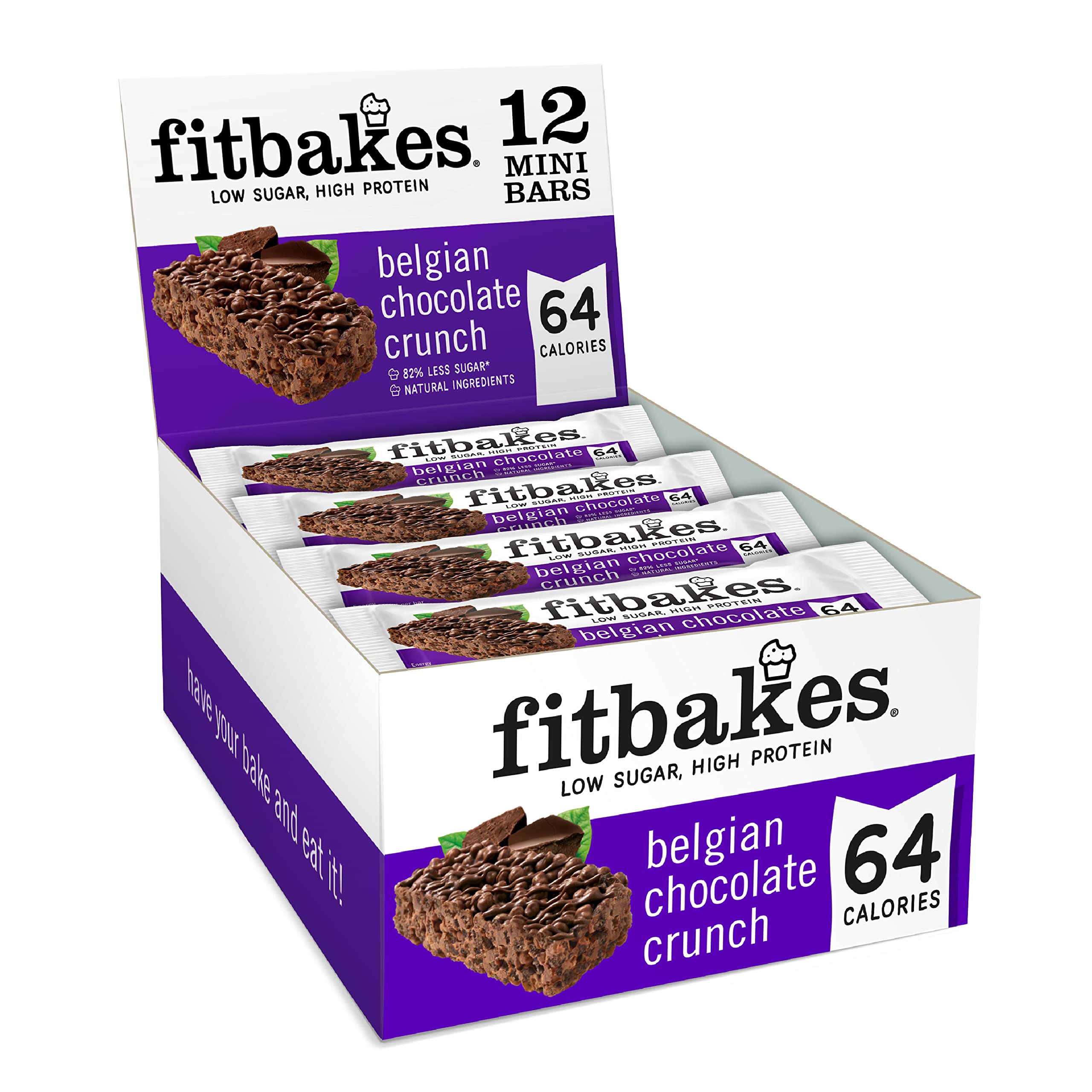 Buy Fitbakes Diet Snack Bars 64 Calories (12x19g) Mini Belgian