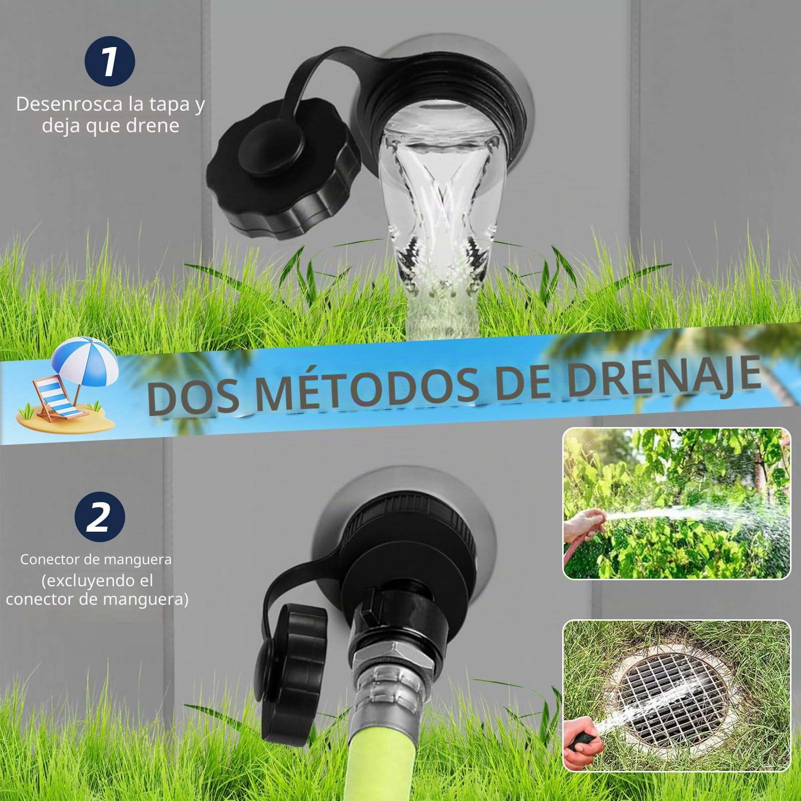 Piscina extragrande para perros de 160 cm, piscina plegable resistente para perros grandes, piscina antideslizante para mascotas con válvula de drenaje y 2 juguetes para masticar, piscina plegable