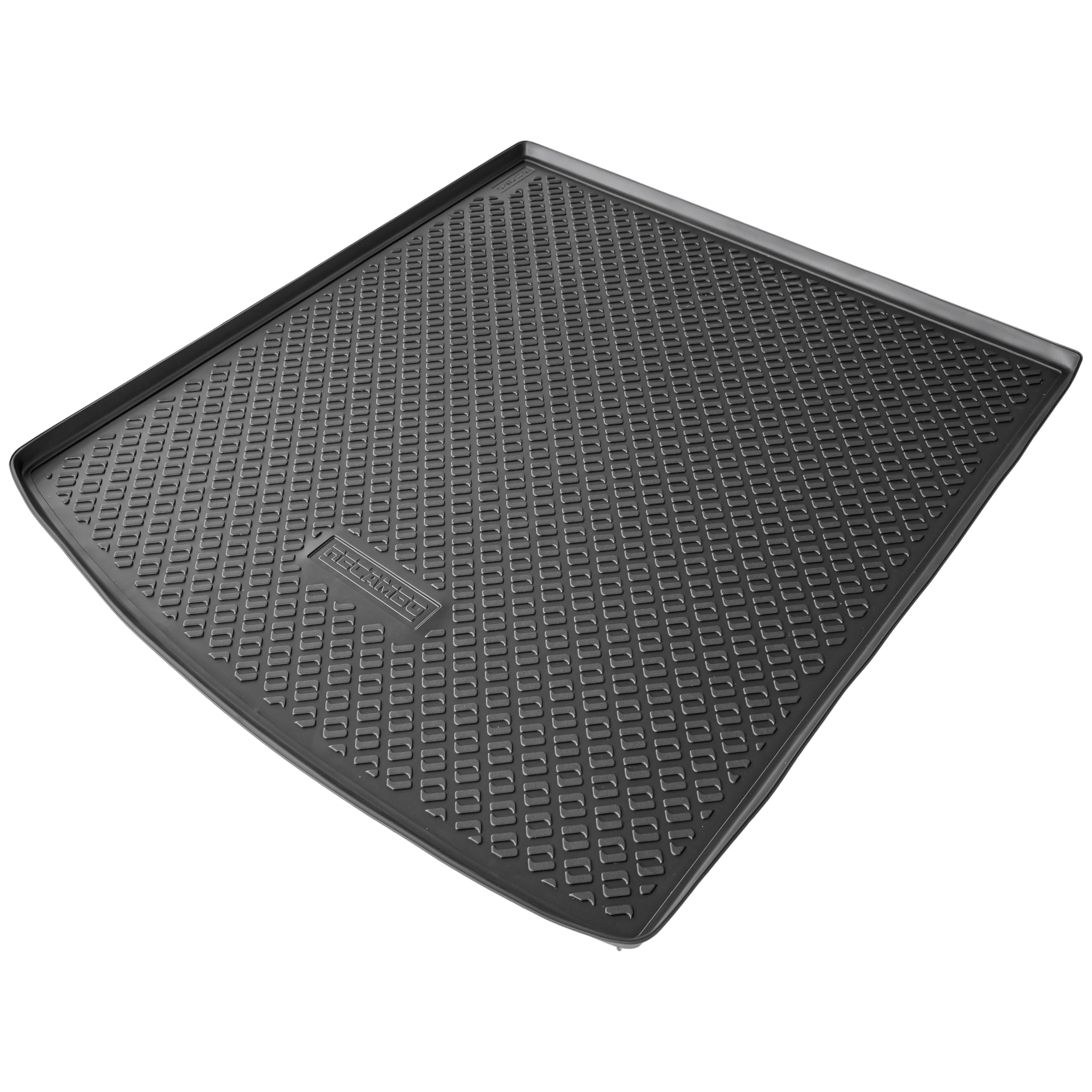 RECAMBO Gumowa mata do bagażnika pasująca do VW Golf VI Variant rok produkcji 2009-2013 – idealnie dopasowana z krawędzią, antypoślizgowa, wytrzymała guma, łatwa do czyszczenia, ochrona przed brudem i
