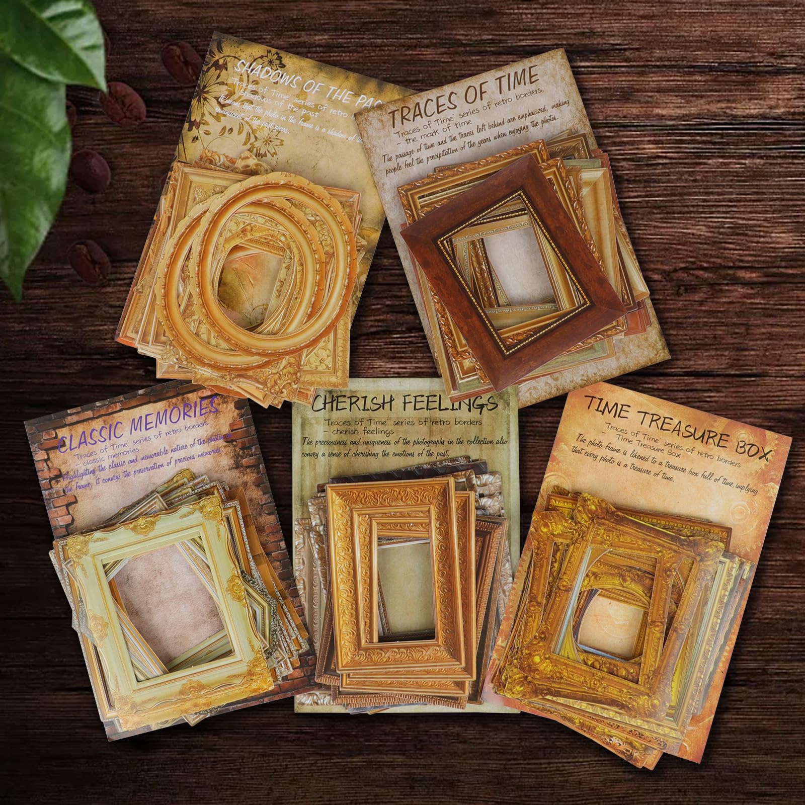 Vintage Time Capsule Stickers - 150 PCs Retro Frame Scrapbooking Supplies for Photo Albums, Journals, DIY Crafts - 78x78mm Vintage Photo Frames