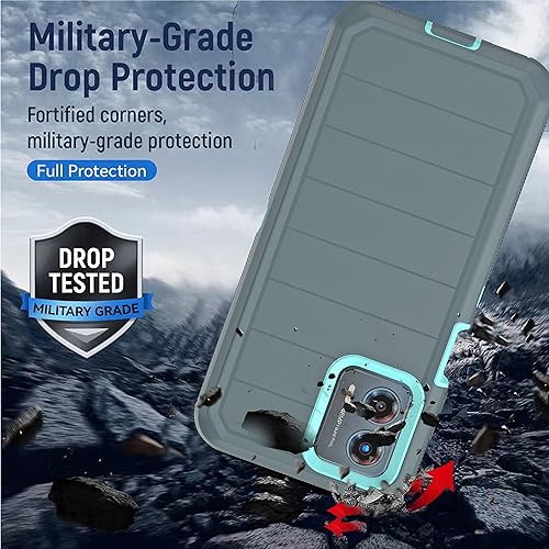 Miniatura 3 de Funda para Moto G 5G 2023 (sin protector de pantalla) con funda duradera de 3 capas a prueba de caídas, a prueba de golpes, funda de goma sólida