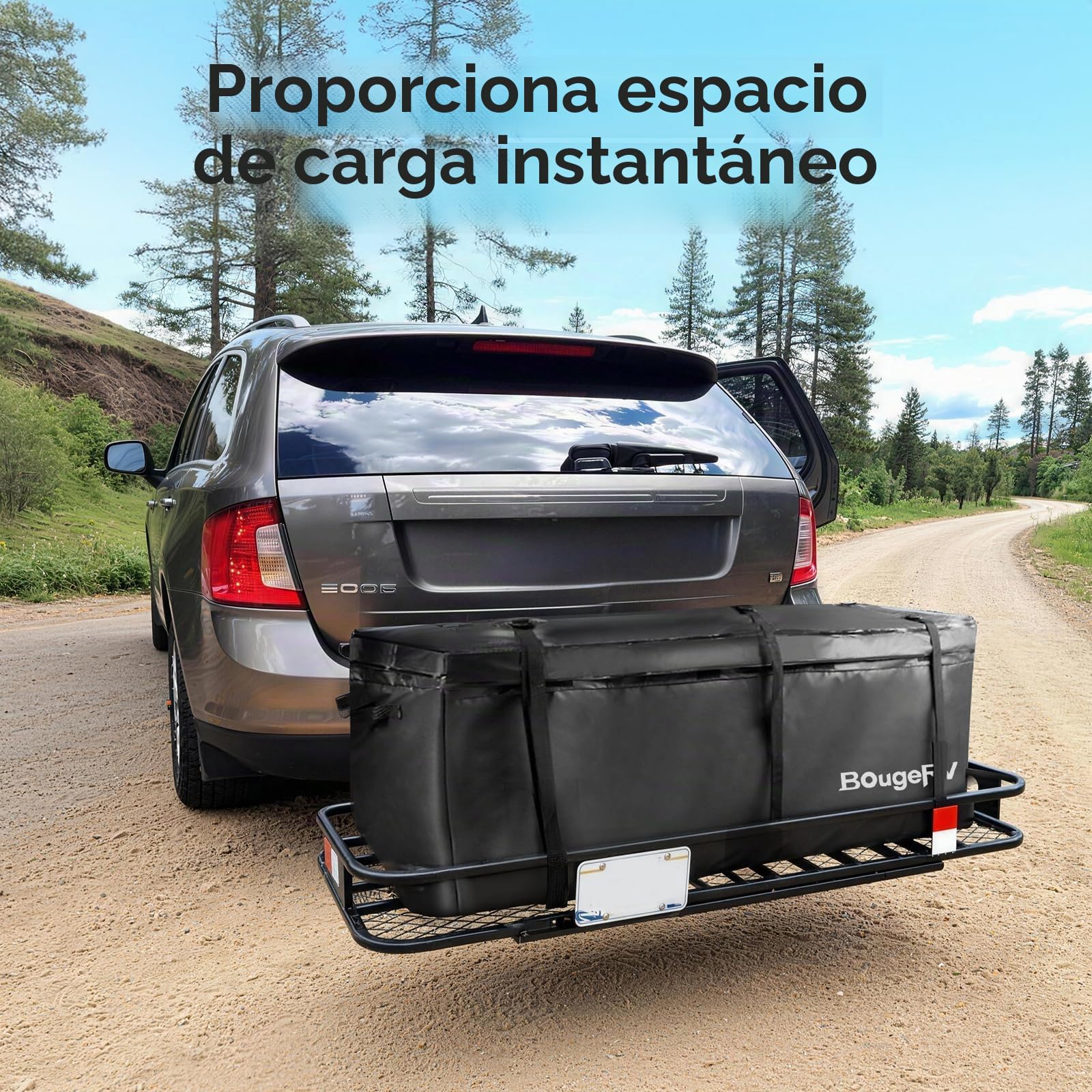 BougeRV Bolsa de Transporte de Carga de Enganche Impermeable/Impermeable para Coche, camión, SUV, Furgonetas, bandejas y cestas de Montaje Trasero, 48 Pulgadas de Largo x 20 Pulgadas de Ancho x 22