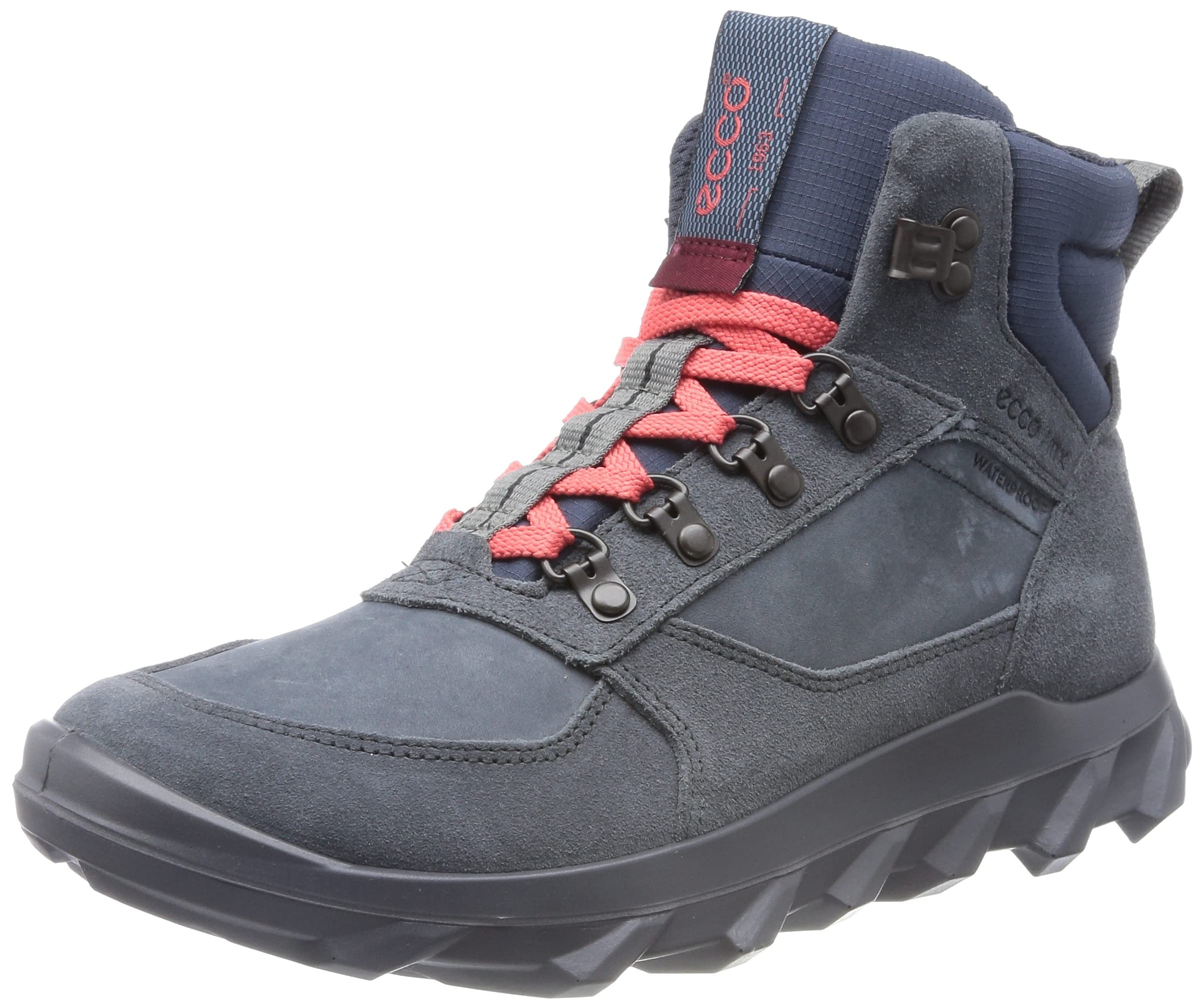 ECCO mens MX M MID WP Hiking Boot, MAGNET/MAGNET/MARINE, 6-6.5