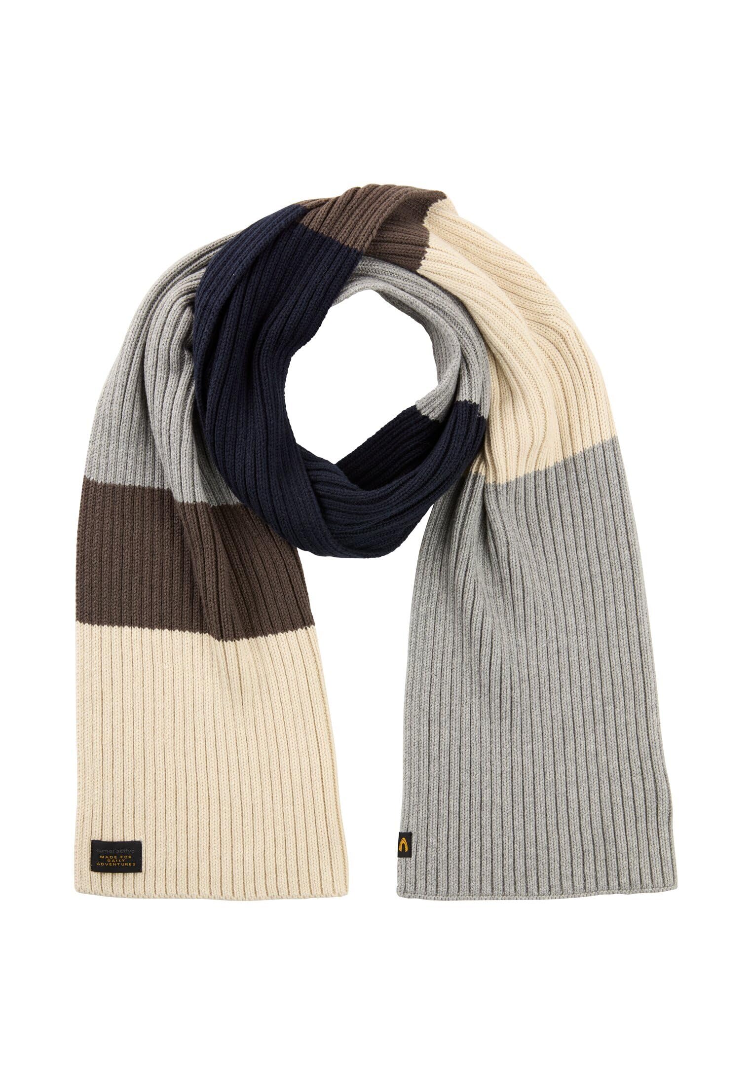 camel active Herren Schal aus Baumwoll-Mix