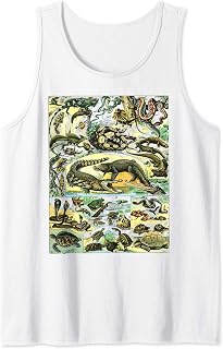 Gráfico Colección Reptiles Tortuga Serpiente Especies Camiseta sin Mangas