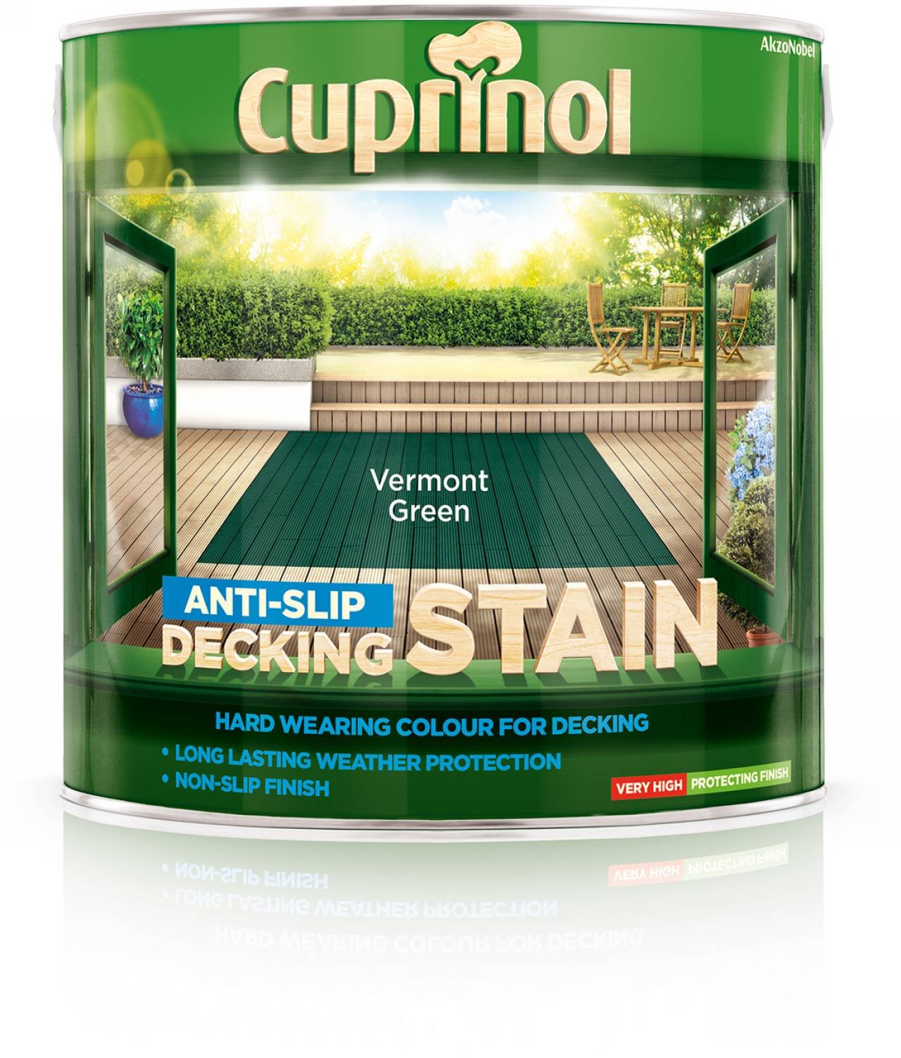 Cuprinol Grey Ultra Tough Decking Stain Vermont Green 2.5L