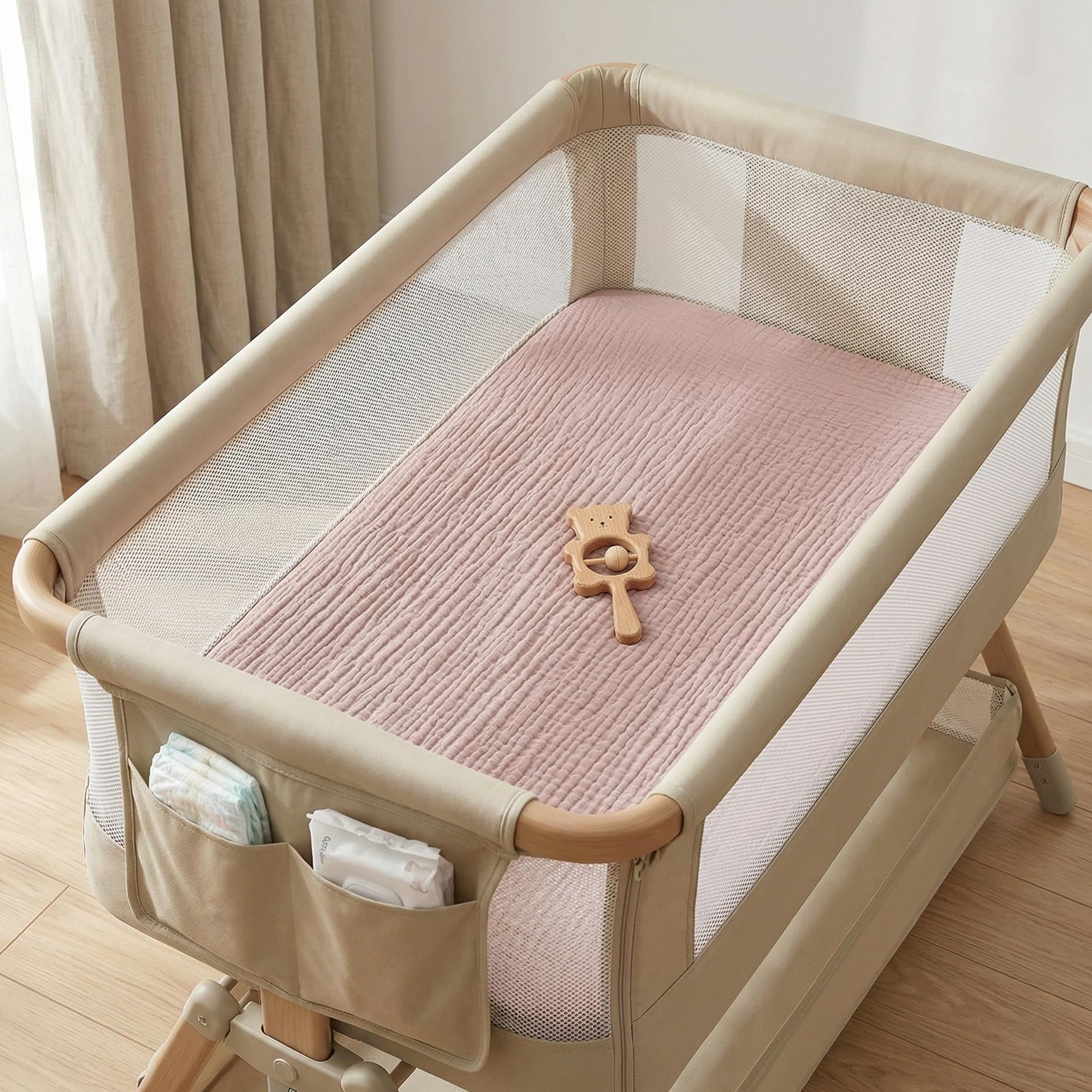 Muslin Bassinet Sheet Compatible with Maxi-Cosi Iora & Iora Air Bedside Sleeper