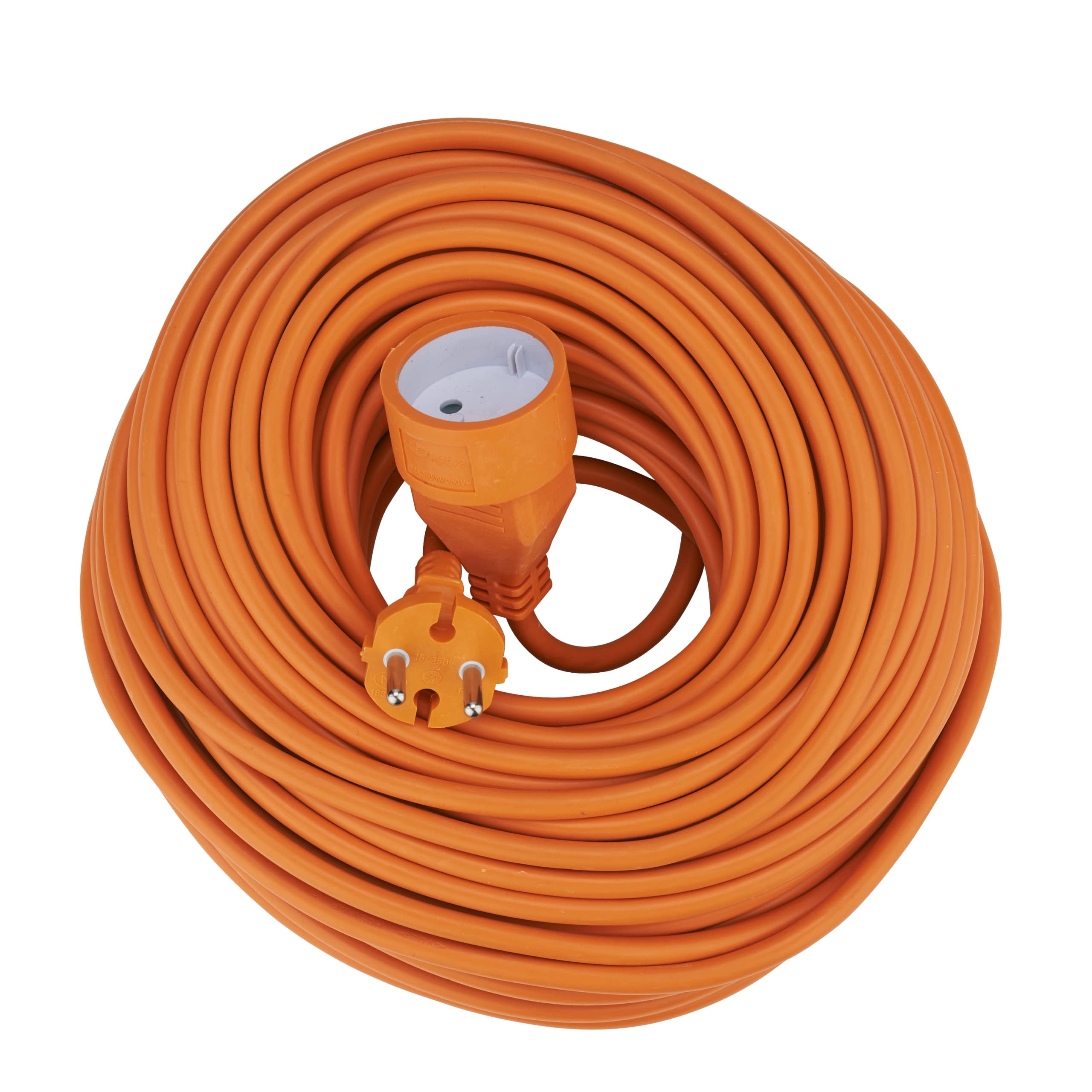 Debflex 339409 przedłużka, przewód płaszczowy z tworzywa sztucznego HO5VV-F 2 x 1,5, 40 m, pomarańczowy