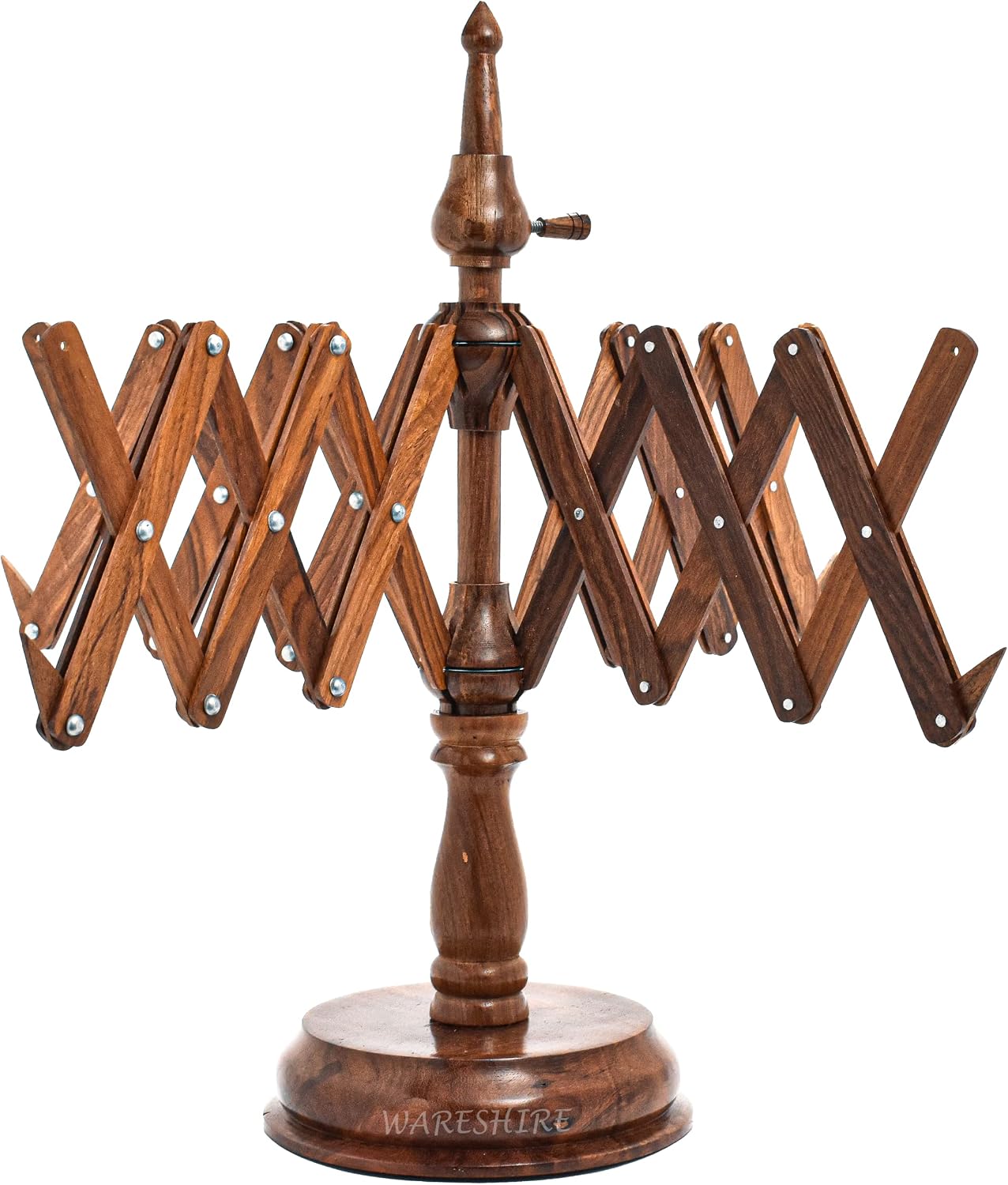 Yarn Swift Wooden Umbrella Table Top Hand Operated Winder Wooden Yarn Holder Premium Artistic Design Skein Wool String Yarn Swift Knitting and Crochet Accessories (Rosewood)
