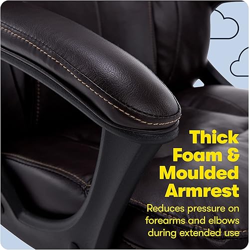 Miniatura 8 de Serta Works ejecutivo Cuero falso Castaño Roasted Chestnut Negro, Castaño (Roasted Chestnut)