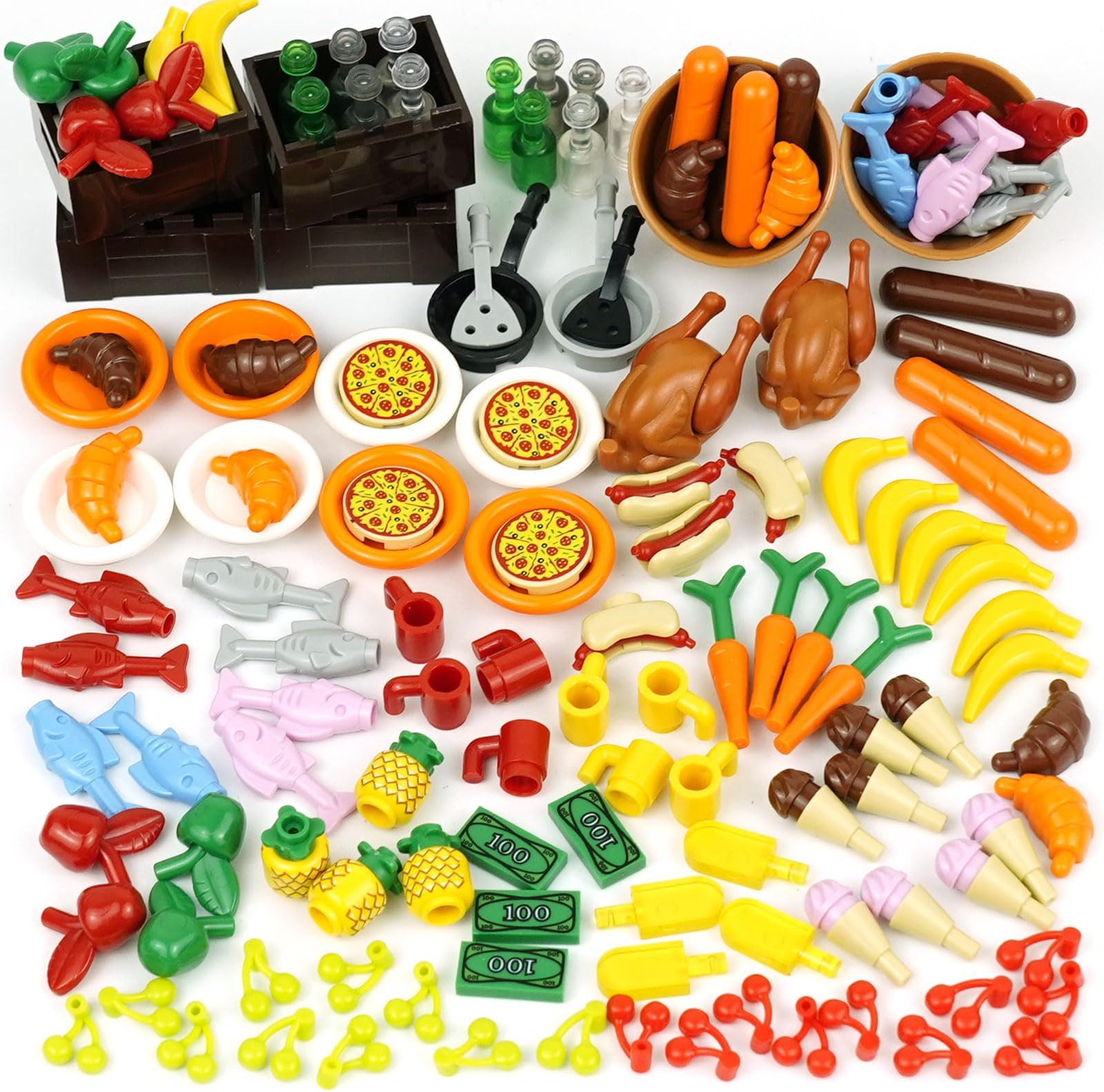City Food Building Block Accessories Bricks Set Pack
