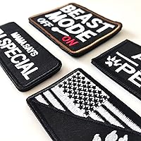 Vista 2 de Harsgs 4 parches tácticos para perros de servicio modo bestia en la pata del perro parches para perros de servicio para chalecos parche de arnés