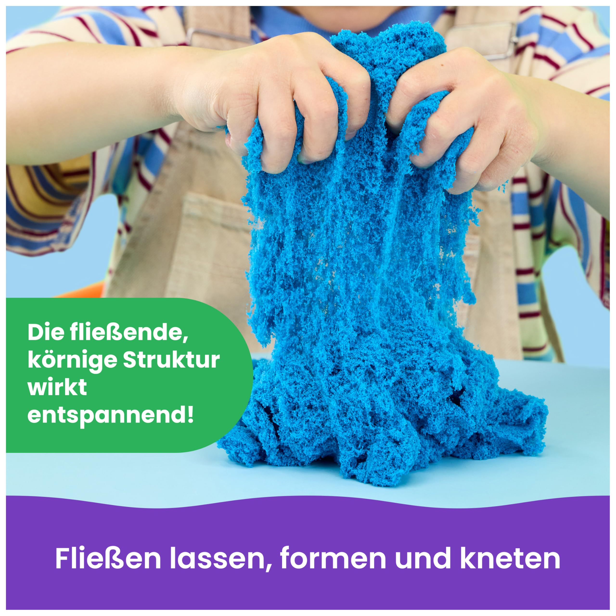 Kinetic Sand 5 kg Blau - original kinetischer Sand aus Schweden in Neon-Blau, entspricht Allen gesetzlichen Sicherheitsanforderungen, für Kindergarten und Therapie, Indoor-Sand für Kinder ab 3 Jahren