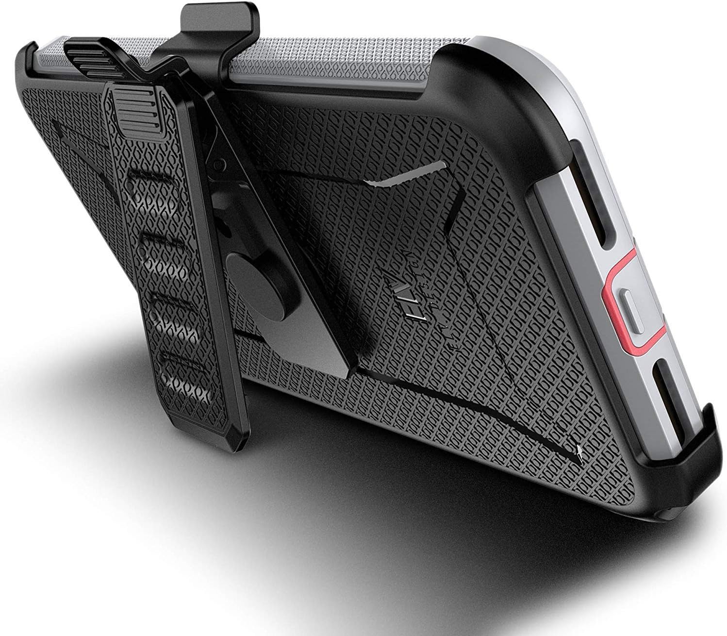 E LV Holster Case for iPhone 8 Plus/iPhone 7 Plus Case Holster Belt Clip/Kickstand Rugged Armor Holster Full Body Protective Case Cover for Apple iPhone 7 Plus/iPhone 8 Plus [RED Melon/Grey]