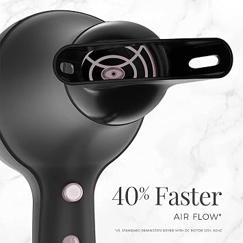 Remington Pro Pearl Ceramic Hair Dryer 1875W Fast Drying, Professional AC Motor, 3 Heat + 2 Speed Settings, Cool Shot, Diffuser & Concentrator Included