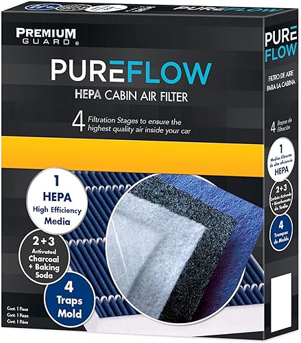 Filtro de aire de cabina PureFlow HEPA PC99206HX  Compatible con Kia Optima 2020-16, Hyundai Sonata 2019-16 disponible en Yaxa Peru
