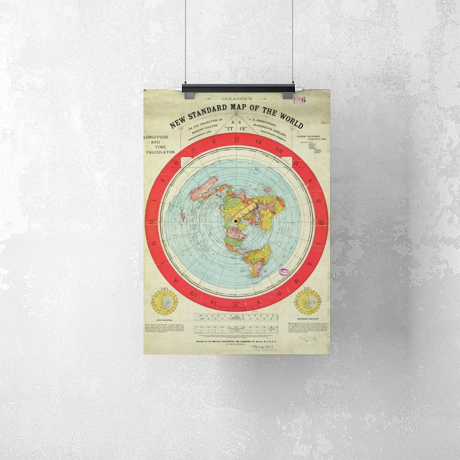 Amazon.com: Alexander Gleason's New Standard Map of The World