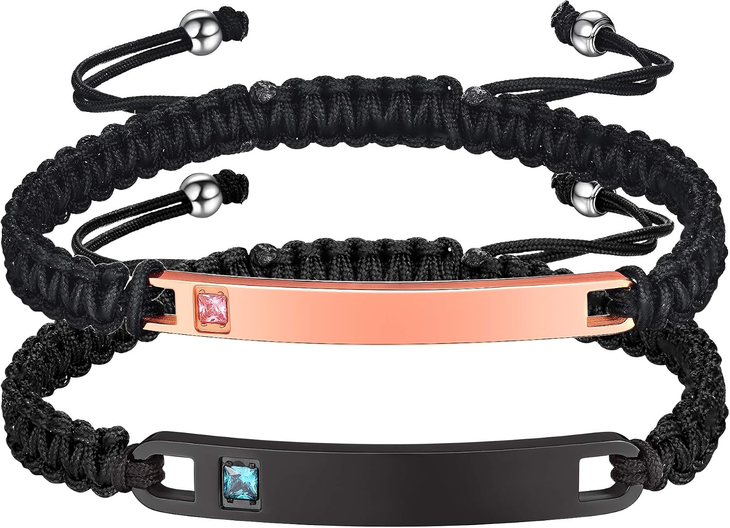 PROSTEEL Bracciale Nome Personalizzato Acciaio Inossidabile Donna Uomo