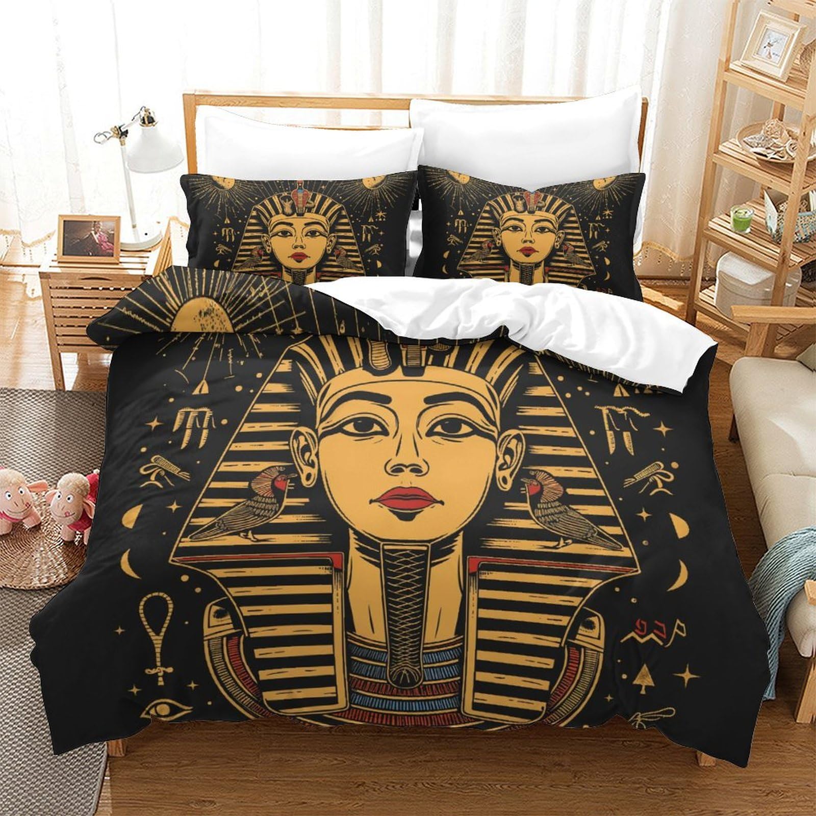 Linge de lit égyptien moderne avec impression 3D haute définition 260x220cm